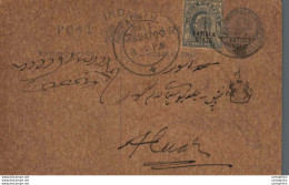 India Postal Stationery Patiala State 1/4 A Alwar Cds - Patiala