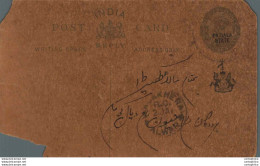 India Postal Stationery Patiala State 1/4A Malakhera Cds - Patiala