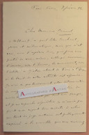 ● L.A.S 1892 Eugène MANUEL Paris Passy - Poète Professeur & Politique - Damase JOUAUST Imprimeur Libraire - Lettre - Ecrivains