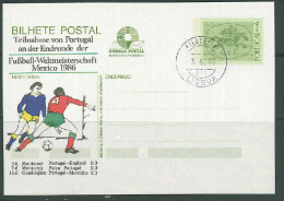 Portugal 1986 Football Soccer World Cup Commemorative Postcard With Results Of The Portugal Team - 1986 – México