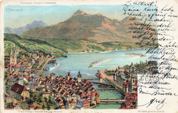 Lucerne Luzern Lithographie - Lucerna