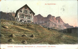 11728750 Engelberg OW Wirtschaft Zum Alpenroesli Mit Rigidalstoecken Engelberg - Autres & Non Classés