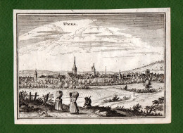 ST-DE UNNA Westphalia 1655 Matthäus Merian Topographia Germaniae - Stiche & Gravuren