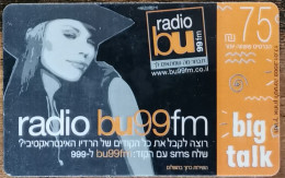 Carte De Recharge - Radio Bu 3 Big Talk 2001 Israël - Télécarte ~56 - Cartes GSM Prépayées & Recharges