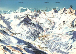 11727144 Saas-Fee Panorama Skigebiet Saas Grund Saas Almagell Saas-Fee - Andere & Zonder Classificatie