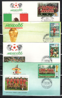 St. Vincent - Grenadines 1986 Football Soccer World Cup 4 FDC - 1986 – México