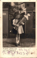 H2048 - Glückwunschkarte Schulanfang - Kleines Mädchen Zuckertüte - Primero Día De Escuela