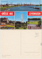 Leverkusen Panorama, Bayer-Hochhaus, Doktorsburg, Schwimmbad 1977  - Leverkusen