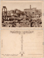 Rom Roma Foro Romano Con  Tempio Di Castore E Polluce E La Basilica Giulia 1932 - Autres & Non Classés