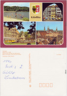 Ansichtskarte Görlitz Zgorzelec Volksbad, Häuser Der "Zeile" Zierbrunnen  1987 - Goerlitz