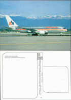 Genf Genève Flugzeug "American Airlines" - Boeing 767-223 ER  Flughafen 1985 - Sonstige & Ohne Zuordnung