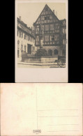 Bretten Marktbrunnen, Ritter Mit Lanze, Fachwerkhäuser 1938 Privatfoto - Sonstige & Ohne Zuordnung