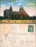 Ansichtskarte Erfurt Domplatz Belebt Mit St. Severikirche Und Dom 1938 - Erfurt