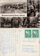 Foto Ansichtskarte Hinterhermsdorf Sebnitz Dorfansicht, Fluss, Belebt 1970 - Hinterhermsdorf