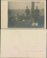 Foto  Verletzte Soldaten Und Frau Beim Picknick 1916 Privatfoto  - Weltkrieg 1914-18