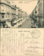 Postkaart Löwen Louvain Rue De La Station/Bahnhofstrasse 1917  - Sonstige & Ohne Zuordnung