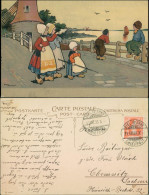  Holländer Typen Windmühle Etheld Parkinson Künstlerkarte 1918  - Ritratti