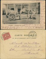 Postcard Dschibuti Djibouti Fuhrwerk Vor Dem Restaurant 1907 - Somalie