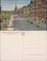 Ansichtskarte Hamburg Künstlerkarte - Straße Junfernstieg 1915  - Altri & Non Classificati