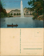 Wiesbaden Kurhaus, Weiher, Weiherterrasse, Paar Im Ruderboot 1910 - Wiesbaden