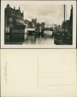 Postcard Danzig Gdańsk/Gduńsk An Der Grünen Brücke 1926 - Danzig