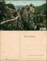 Ansichtskarte Oker-Goslar Felsen Adlerklippe Fluss Oker Okertal (Harz) 1908 - Goslar