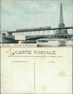 CPA Paris Passy - Passerelle Du Metropolitain Eiffelturm 1908 - Eiffelturm