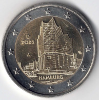 Deutschland 2 EUR 2023 A. "Elbphilharmonie Hamburg" UNC.- - Gedenkmünzen