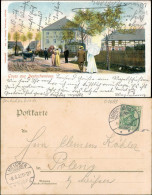 Ansichtskarte Deutschenbora-Nossen Kutsche - Straße, Gasthaus 1903 - Nossen