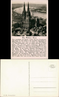 Ansichtskarte Köln Luftbild Dom Stadt 1932 - Köln