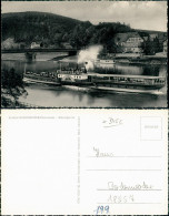 Bodenwerder Oberweser Weserpartie Schiff Binnenschiff Passiert Brücke 1950 - Bodenwerder