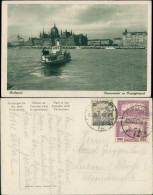 Postcard Budapest Donaupartie Dampfer Mehrfachfrankatur 1926 - Hungary
