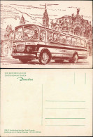 Ansichtskarte Innere Altstadt-Dresden Künstlerkarte Stadtrundfahrt - Bus 1966 - Dresden