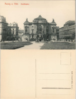 Aussig Ústí Nad Labem (Ustji, Ustjiss) Stadttheater - Straßen 1913 - Tchéquie