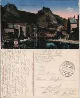 Ansichtskarte Idar-Oberstein Flußpartie Gel. Feldpost 1916 - Idar Oberstein