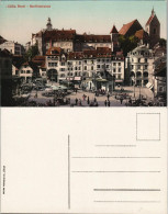 Ansichtskarte Basel Barfüsserplatz, Kiosk Markt-treiben 1912 - Autres & Non Classés