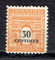 30 C Orange Type Arc De Triomphe - 1944-45 Triomfboog