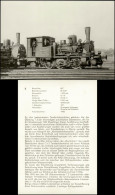 Eisenbahn Dampflokomotive DDR Sammelkarte Tenderlokomotive BR 89 1970 - Trains