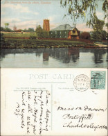 Postcard Evesham The Churches From The Avon, Evesham 1909 - Andere & Zonder Classificatie