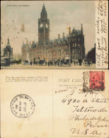 Postcard Manchester Town Hall (Rathaus), Kutschen Verkehr 1906 - Andere & Zonder Classificatie