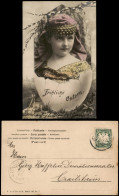 Ansichtskarte  Ostern / Easter Fotokunst - Osterei, Mädchen Mit Schmuck 1903 - Pascua