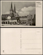 Ansichtskarte Saalfeld (Saale) Markt Mit Kirche 1953 - Saalfeld