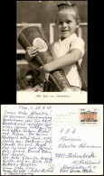 Glückwunsch Schulanfang Einschulung Mädchen Mit Zuckertüte 1969 - Premier Jour D'école