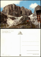 .Trentino-Südtirol Dolomiten Pordoipass Mit Seilbahn Bergbahn Motivkarte 1980 - Otros & Sin Clasificación