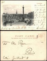 Postcard London Trafalgar Square 1900 - Andere & Zonder Classificatie