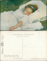 FELICE CARENA Bambina Dormiente Künstlerkarte Art Postcard 1910 - Ritratti