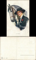 Ansichtskarte  Künstler Motiv-AK Frau Mit Pferd Woman With Horse 1910 - Personajes