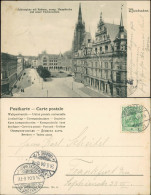Ansichtskarte Wiesbaden Schloßplatz, Töchterschule 1904 - Wiesbaden