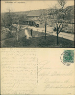 Ansichtskarte Langebrück-Dresden Restaurant - Hofewiese, Brunnen Garten 1915 - Dresden