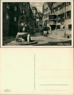 Ansichtskarte Stuttgart Brunnen, Straße - Gasthaus Augustiner 1928 - Stuttgart